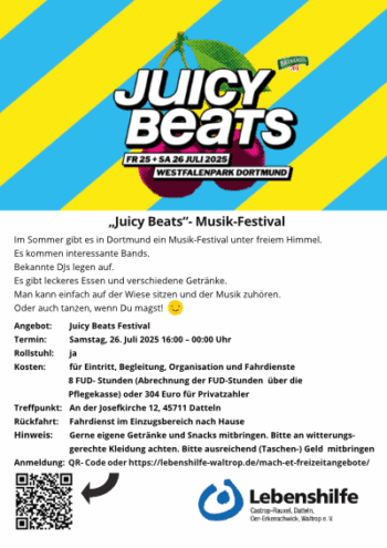 Besuch des Juicy Beats Musik Festival 2025