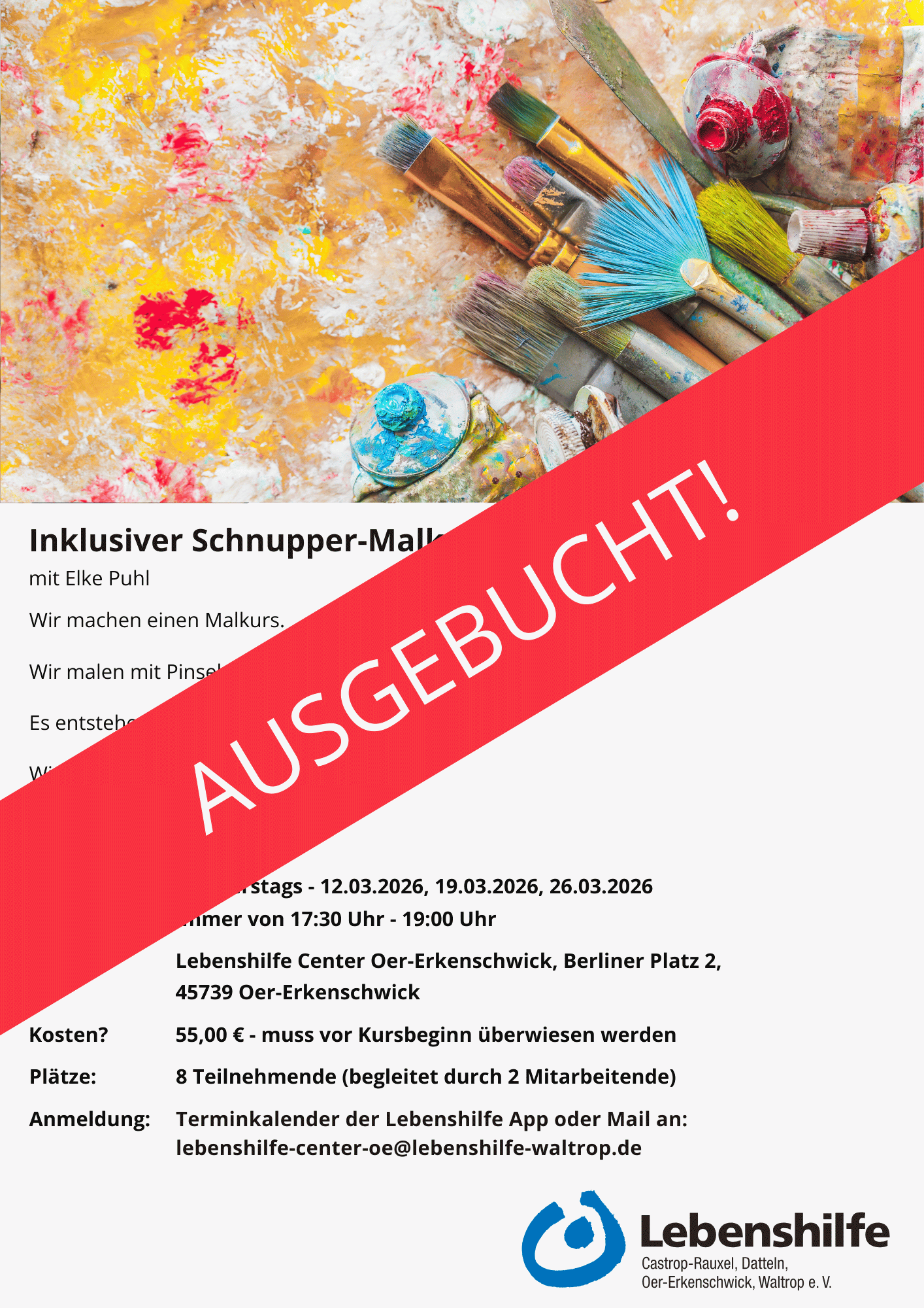 Inklusiver Schnupper-Malkurs LH Center Oer